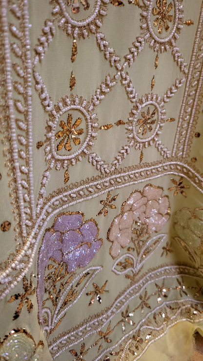 Lucknowy Designer Suit : Metal Mukaish