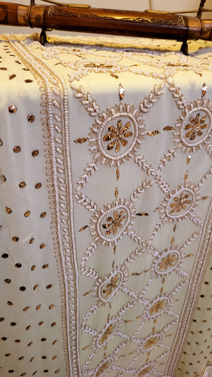 Lucknowy Designer Suit : Metal Mukaish