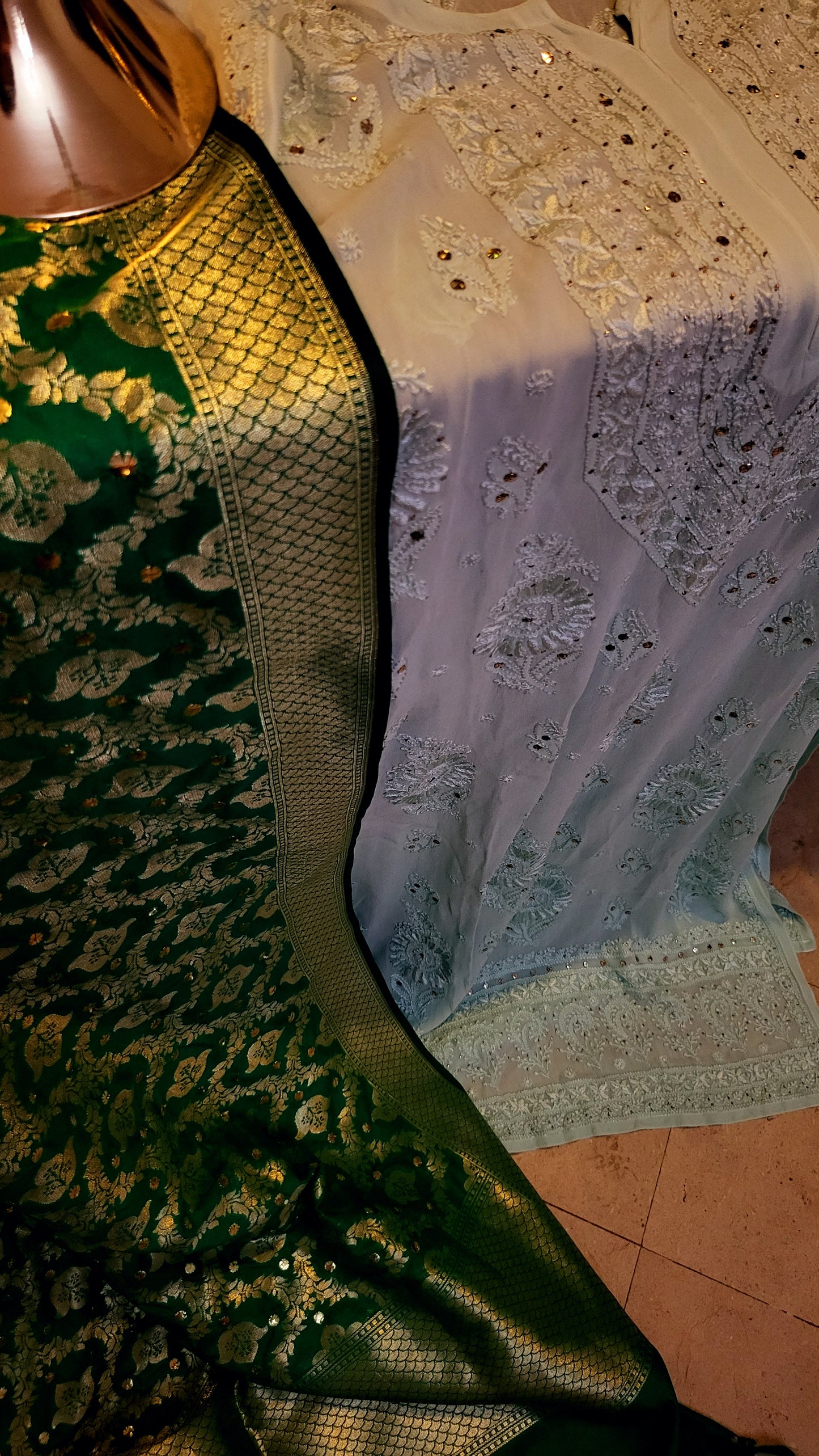 Ombre : chikankari kurta