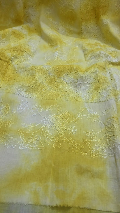 Yellow fellow: Lawn tarkashi suit