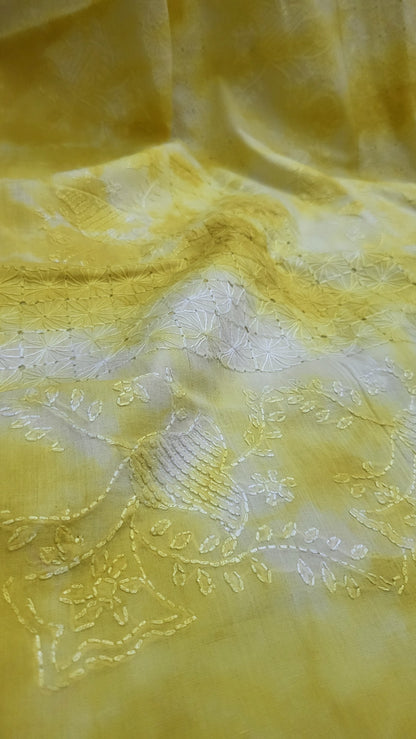 Yellow fellow: Lawn tarkashi suit