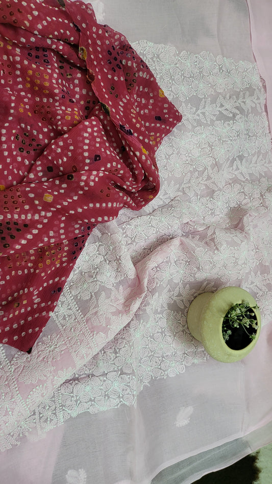 Chunri edition : Chikankari shirt and dupata