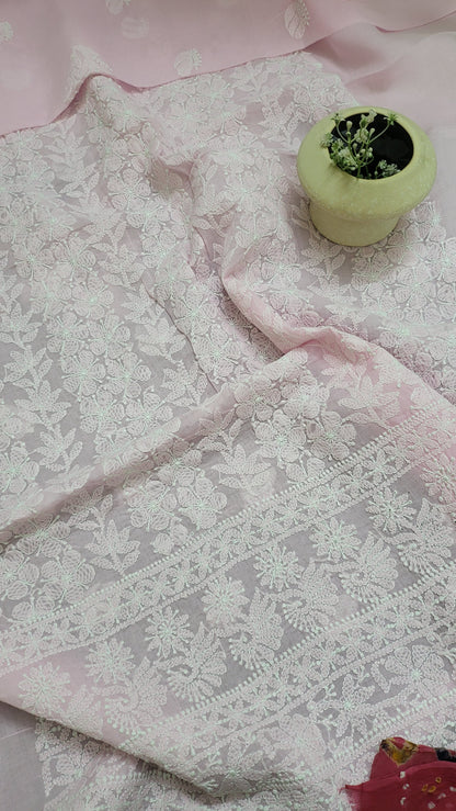 Basic chikankari : Pink