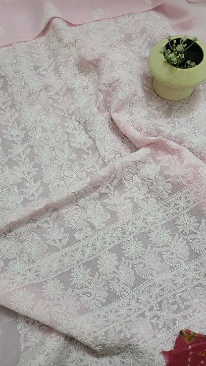 Basic chikankari : Pink