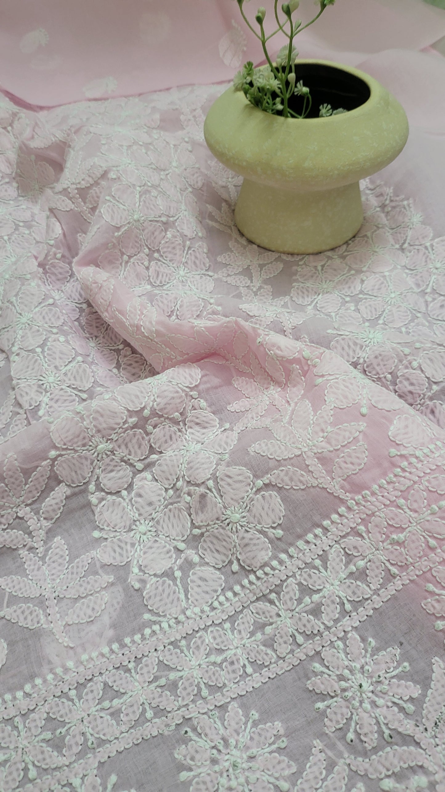 Basic chikankari : Pink
