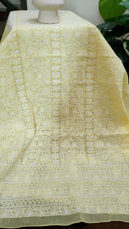 Basic chikankari : Yellow
