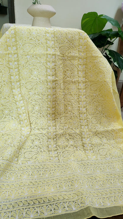Basic chikankari : Yellow