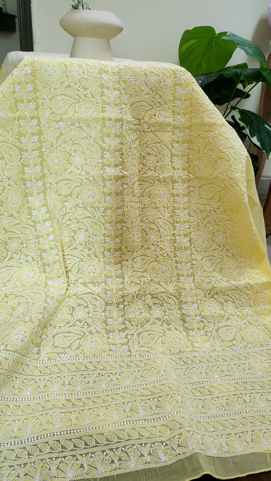 Basic chikankari : Yellow