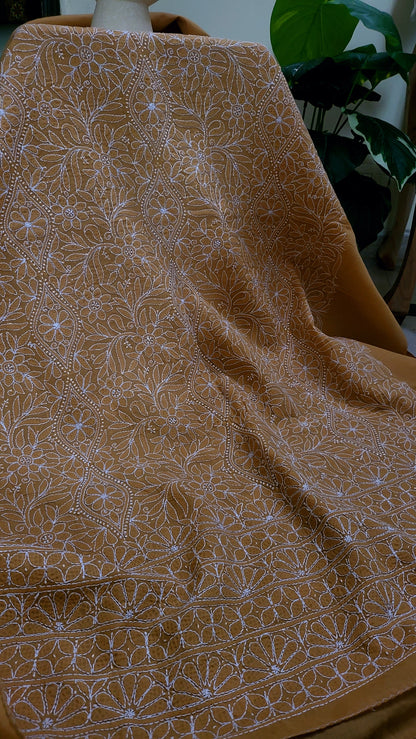Basic chikankari: Brown
