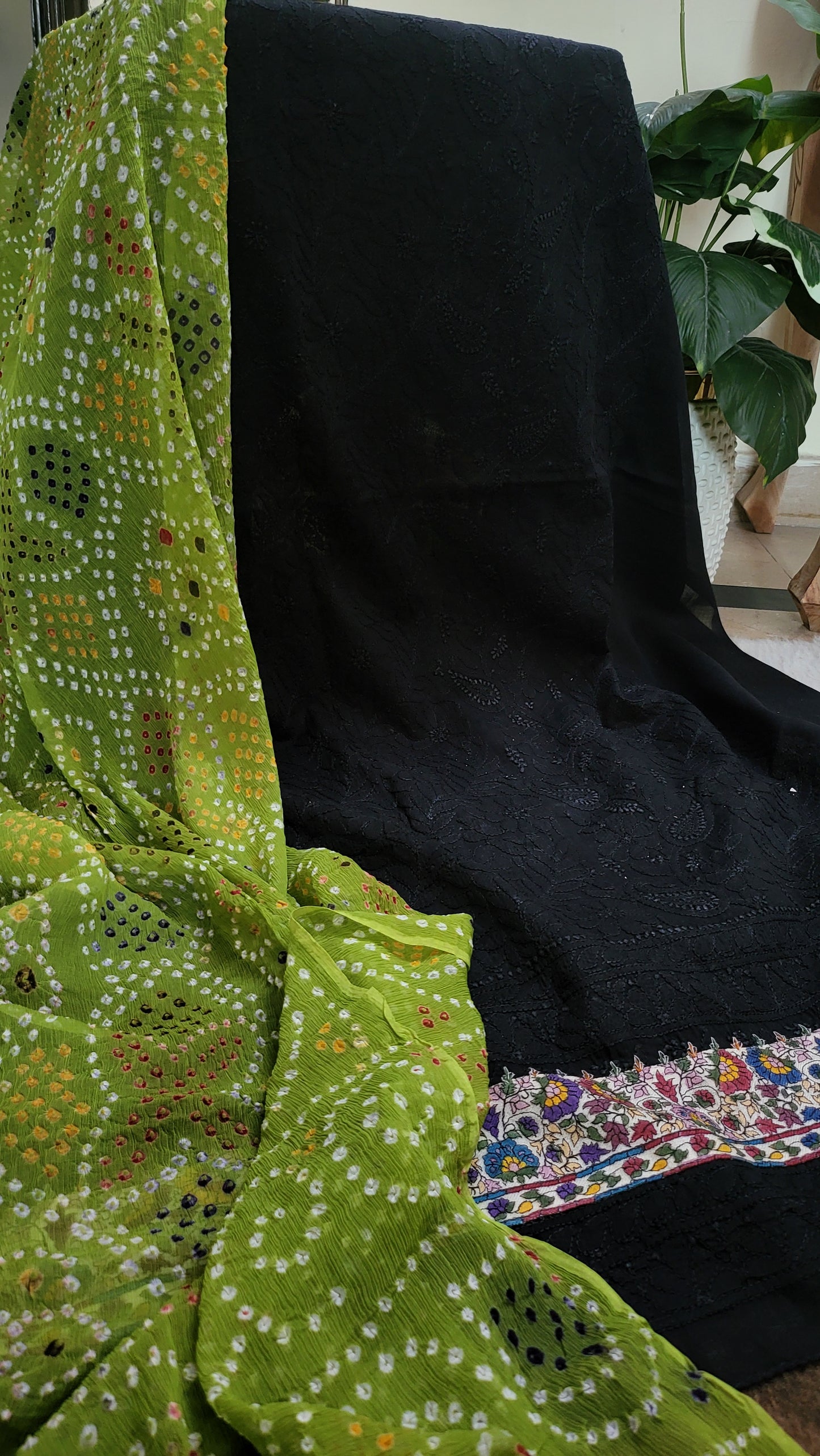 Chunri edition : Kalamkar chikankari
