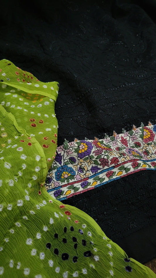 Chunri edition : Kalamkar chikankari