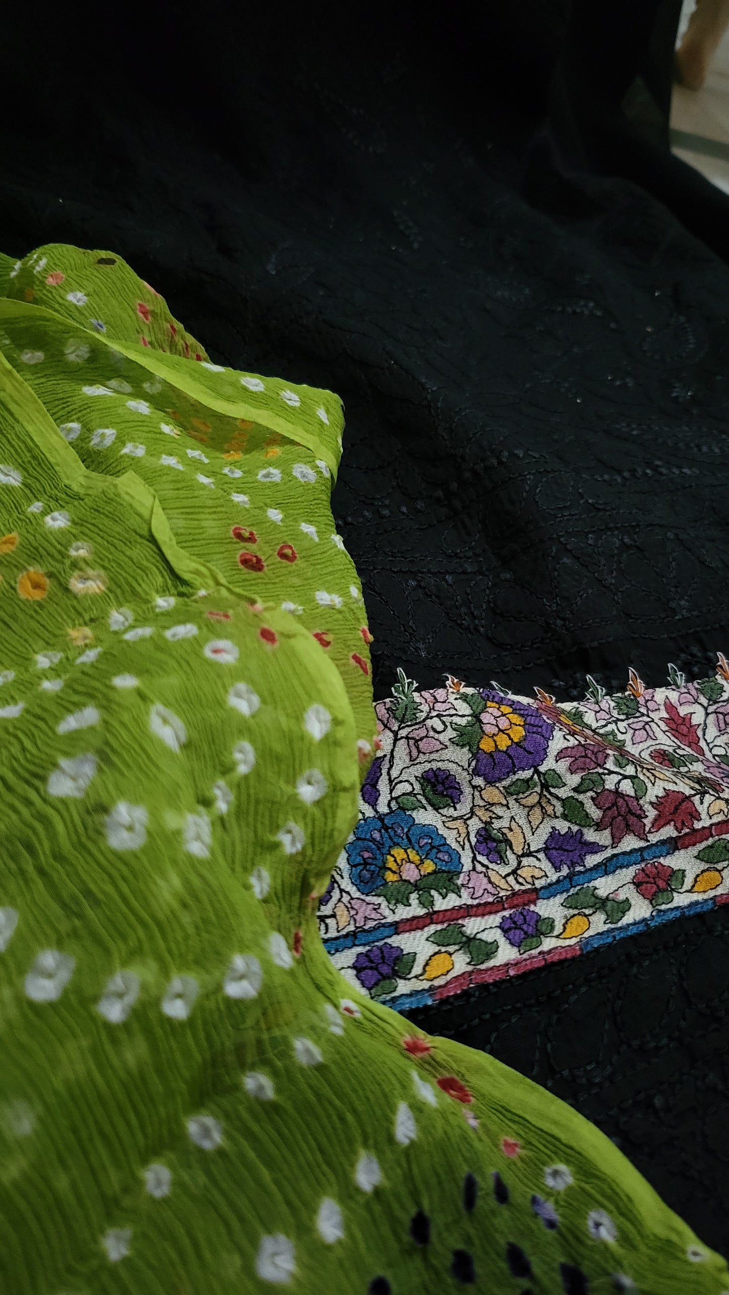 Chunri edition : Kalamkar chikankari