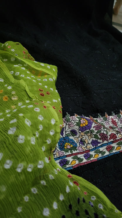 Chunri edition : Kalamkar chikankari