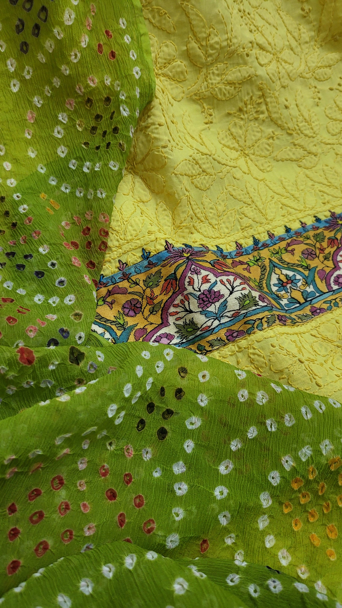 Chunri edition : Kalamkar chikankari