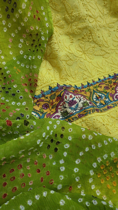 Chunri edition : Kalamkar chikankari