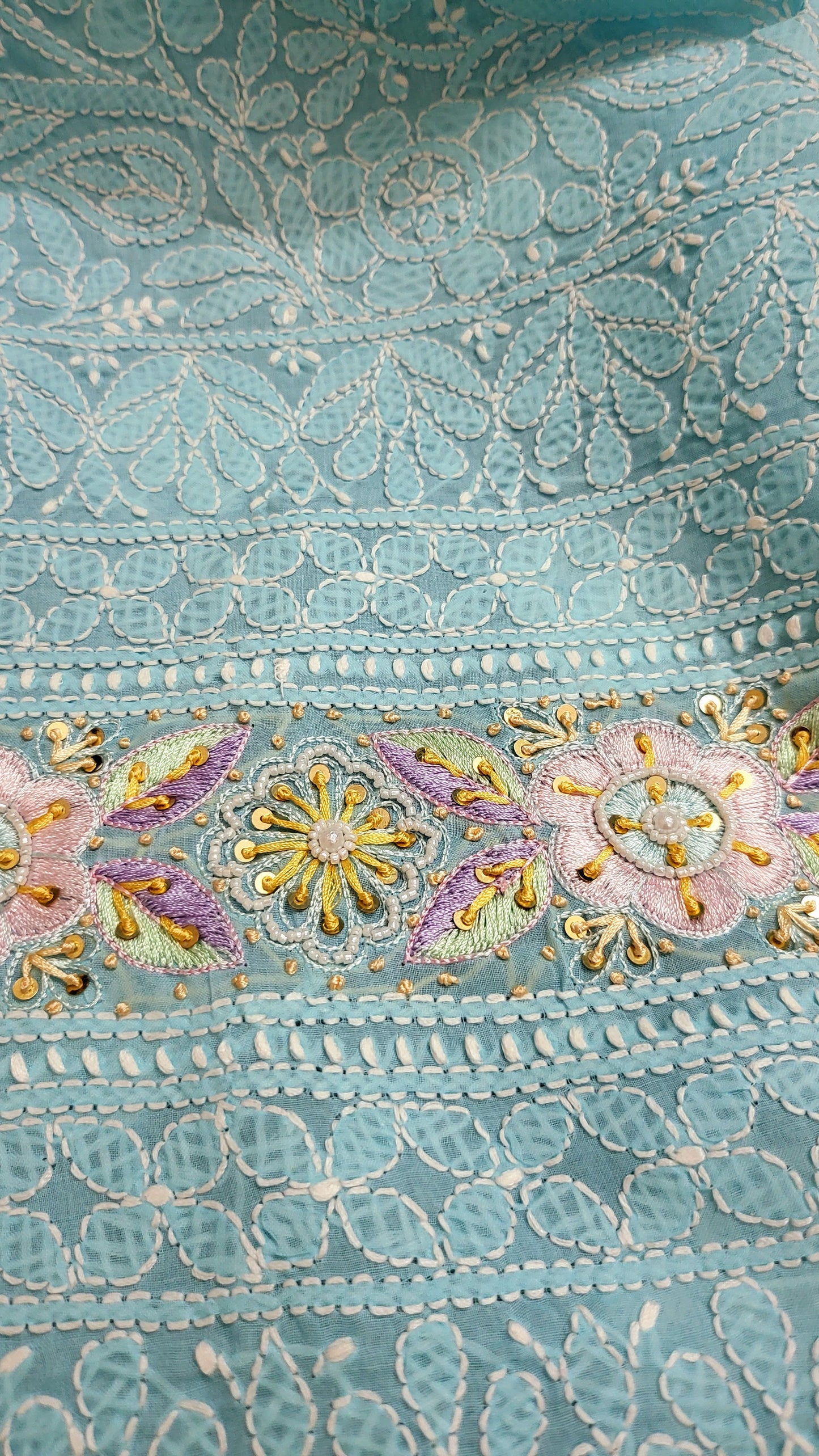 Sky blue : Parsi gara shirt