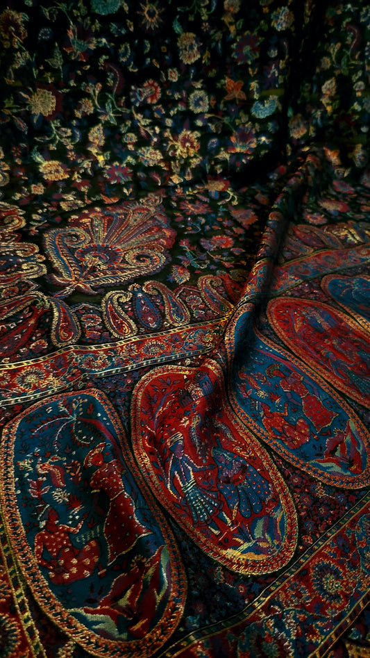 Shikargah : silk kanni shawl