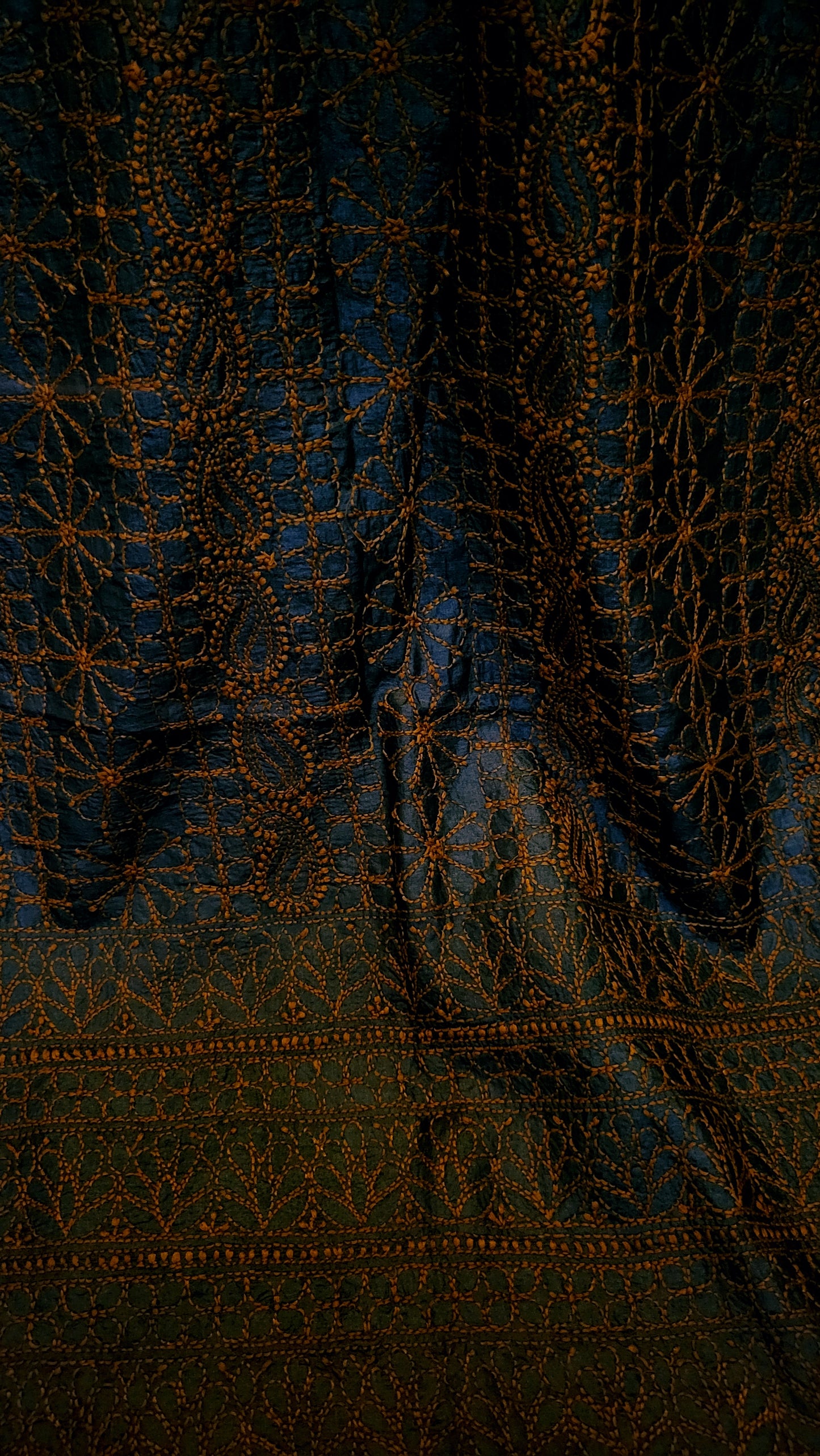 Pure tusser silk : chikankari shirt