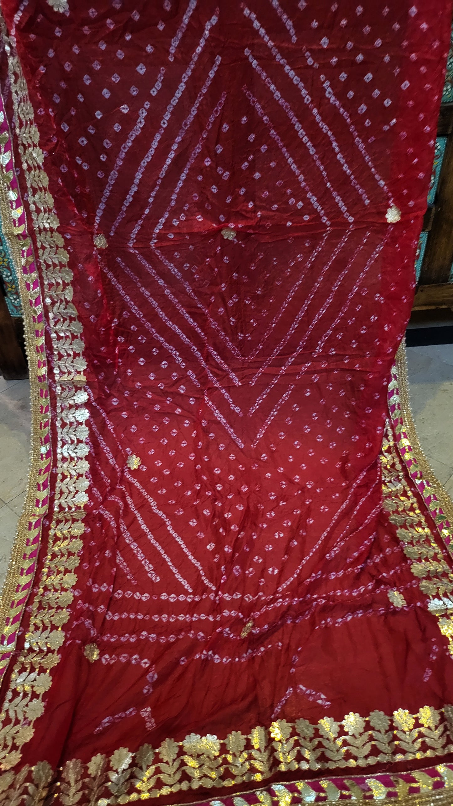 Chunri silk dupata