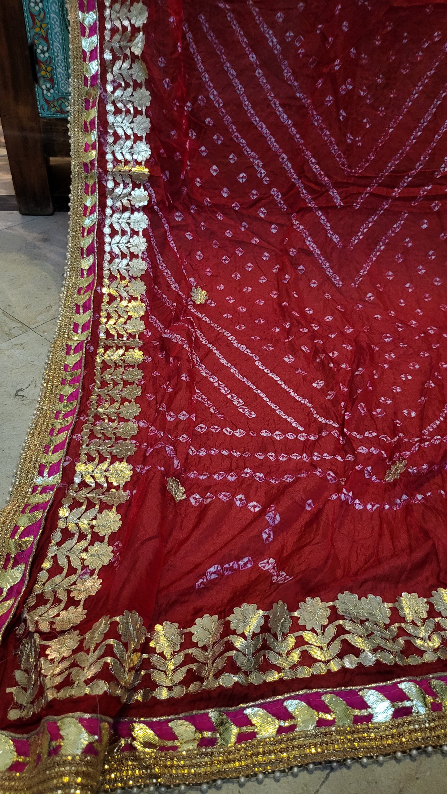 Chunri silk dupata