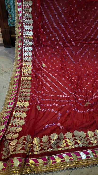 Chunri silk dupata