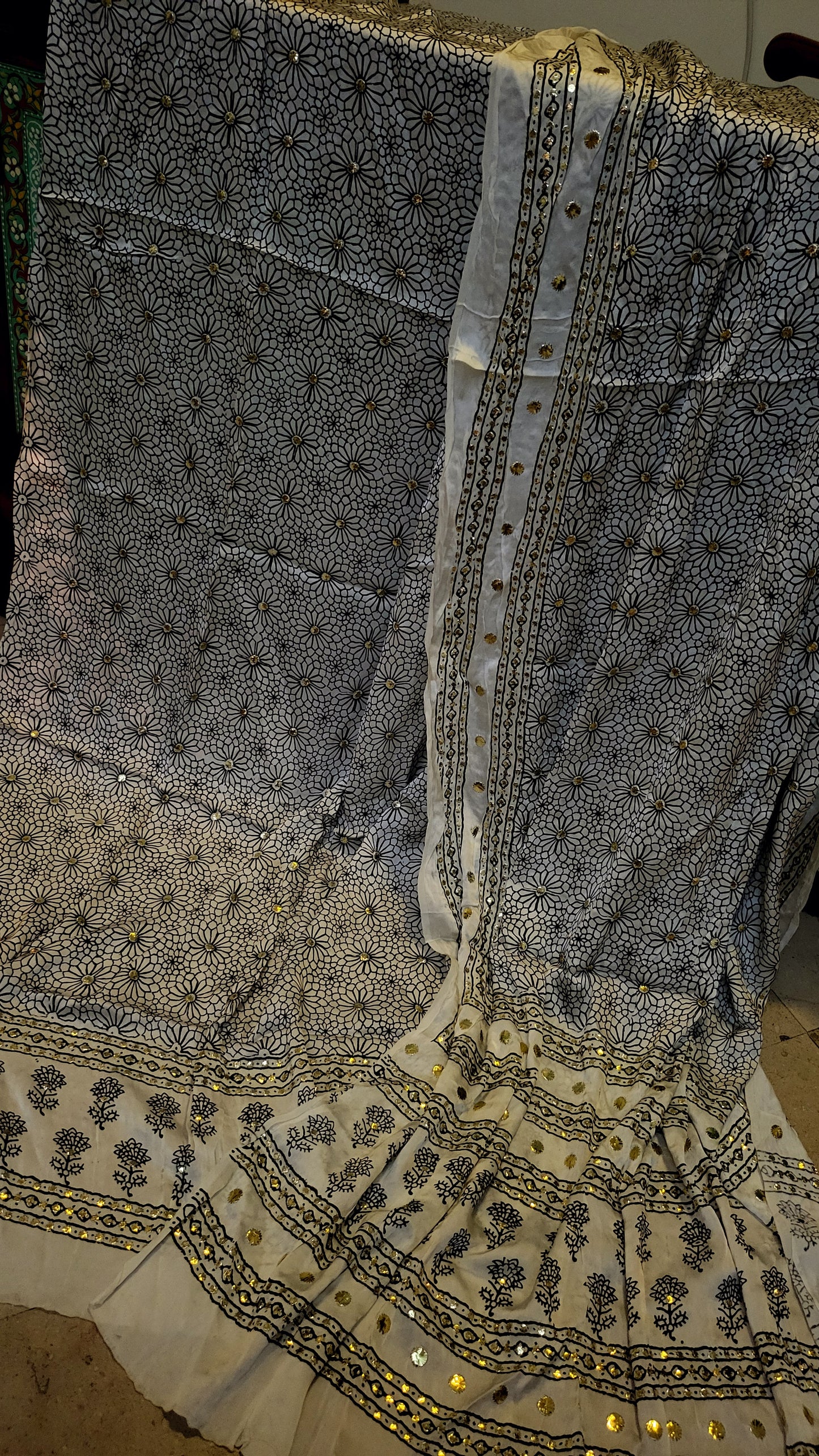 Ajrak formals : Pure silk suit