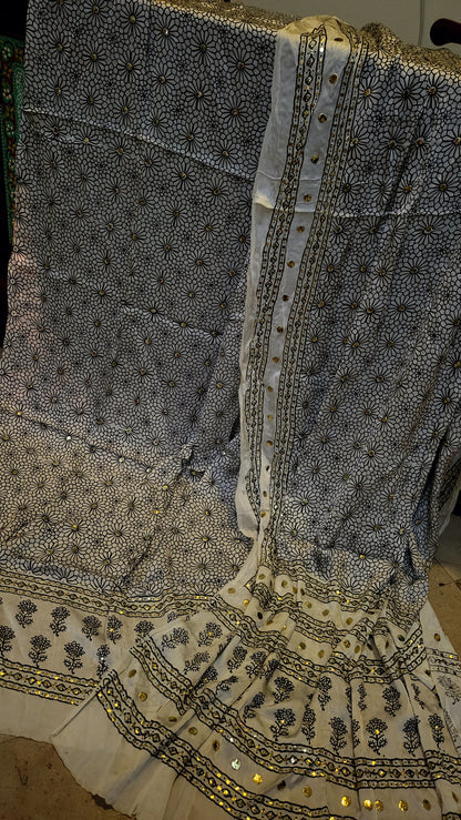 Ajrak formals : Pure silk suit