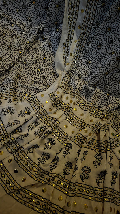 Ajrak formals : Pure silk suit