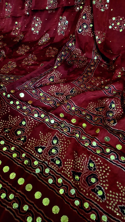 Ajrak formals : Pure silk suit