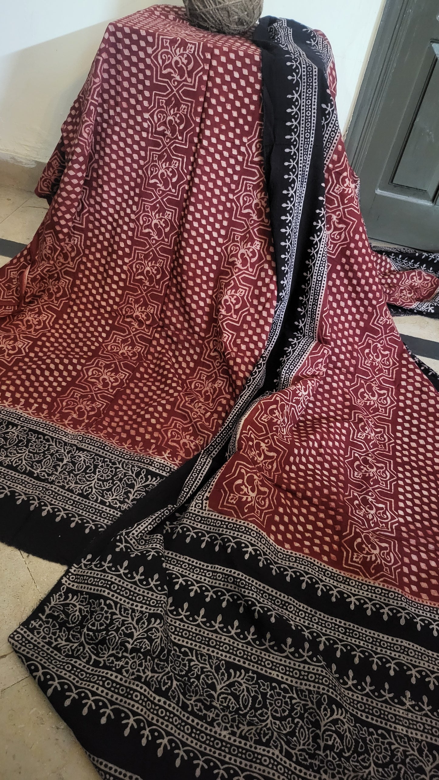 Ajrak : Block printed suit