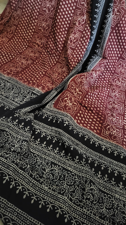 Ajrak : Block printed suit