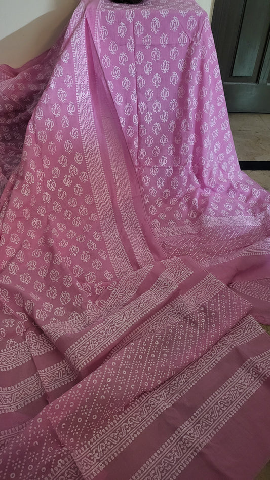Pink beauty : Block printed suit
