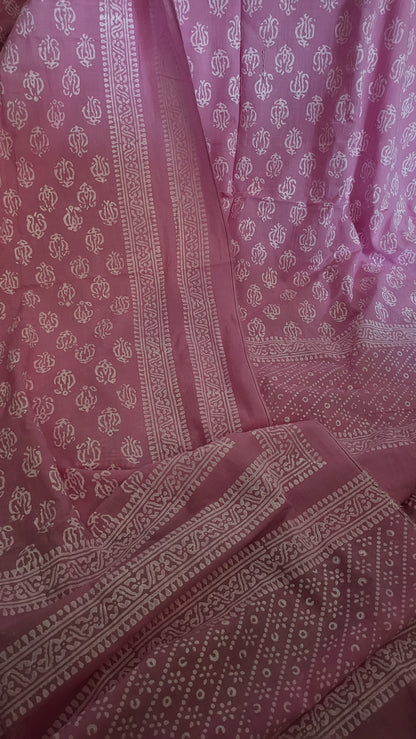 Pink beauty : Block printed suit