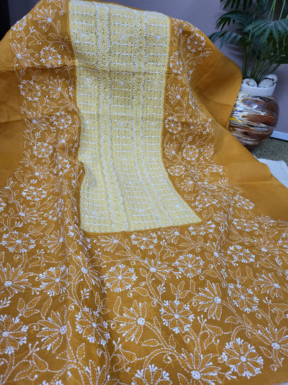 Chikankari shirt : Centre panel