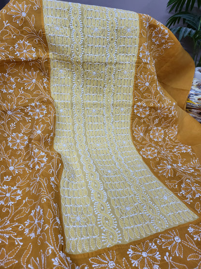 Chikankari shirt : Centre panel