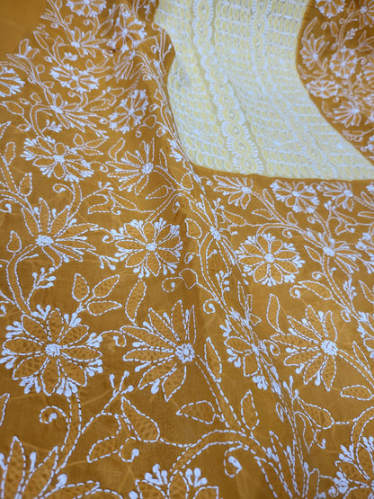 Chikankari shirt : Centre panel