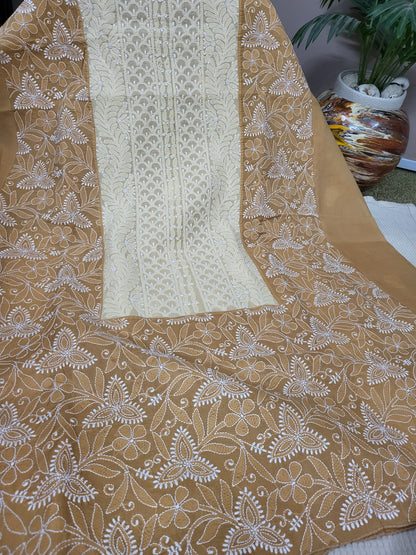 Chikankari shirt : Centre panel
