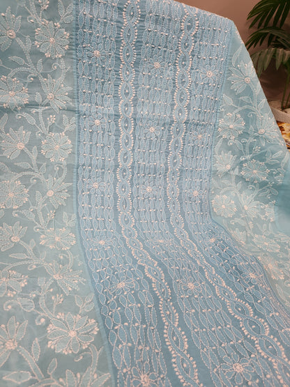 Chikankari shirt : Centre panel