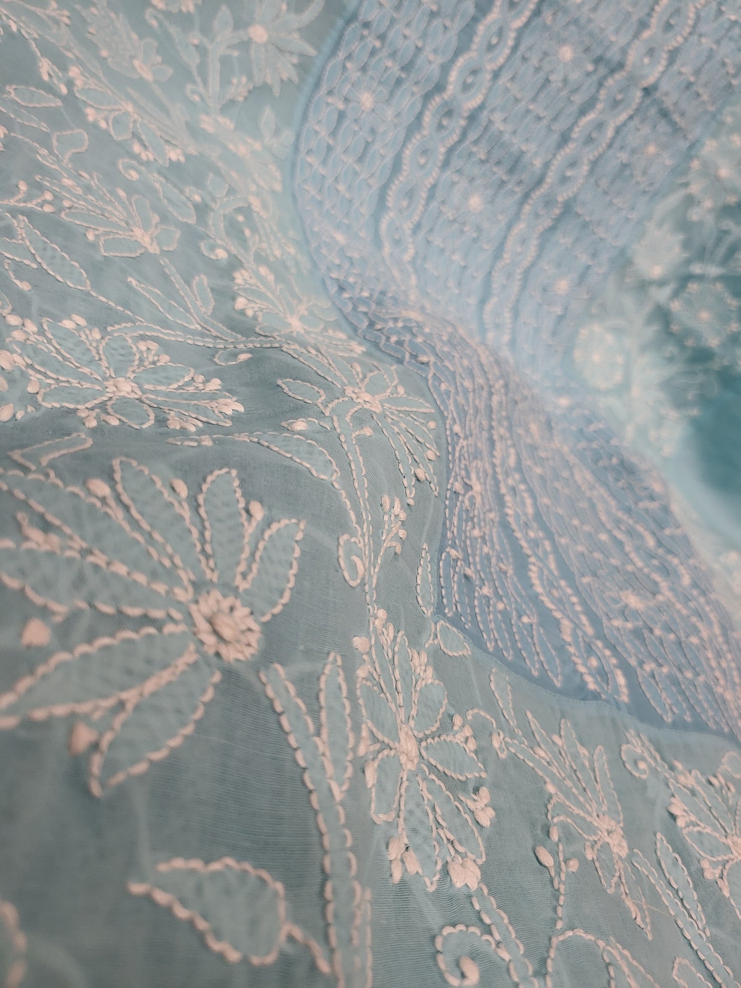 Chikankari shirt : Centre panel