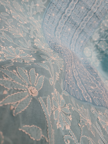 Chikankari shirt : Centre panel