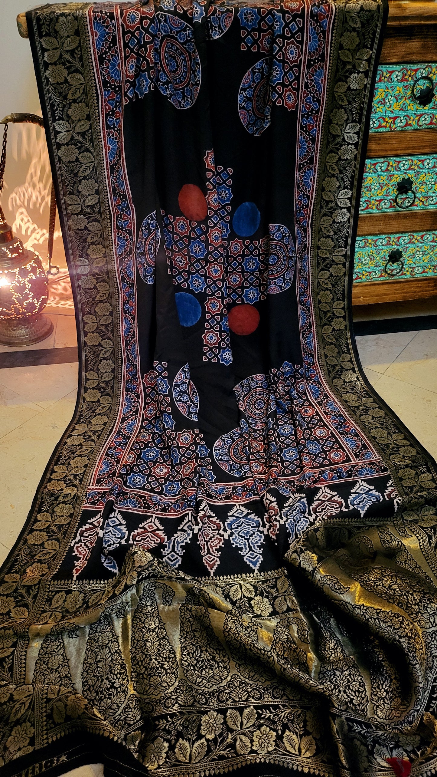 Ajrak silk Dupata