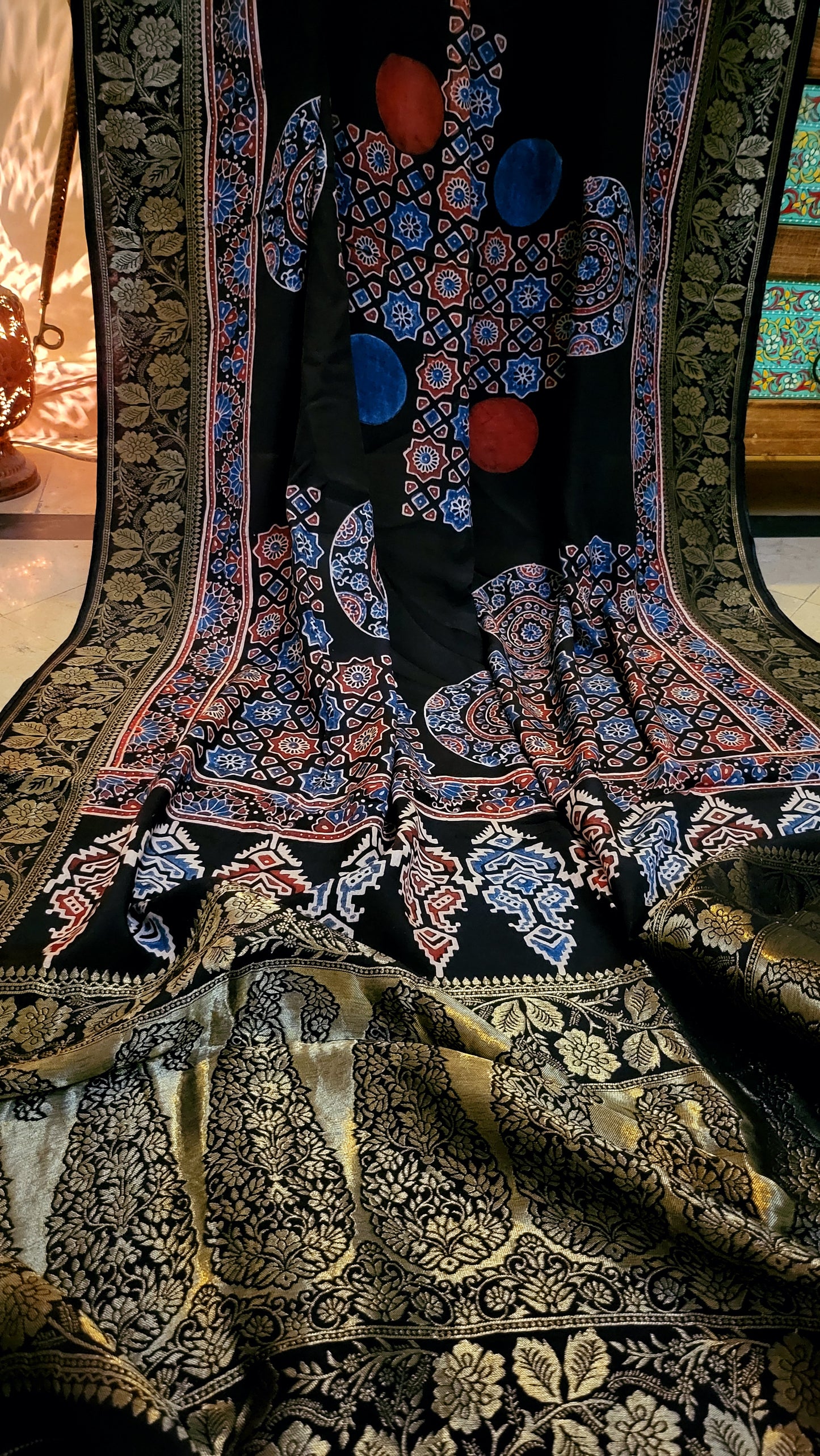 Ajrak silk Dupata