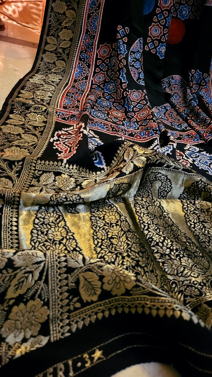 Ajrak silk Dupata
