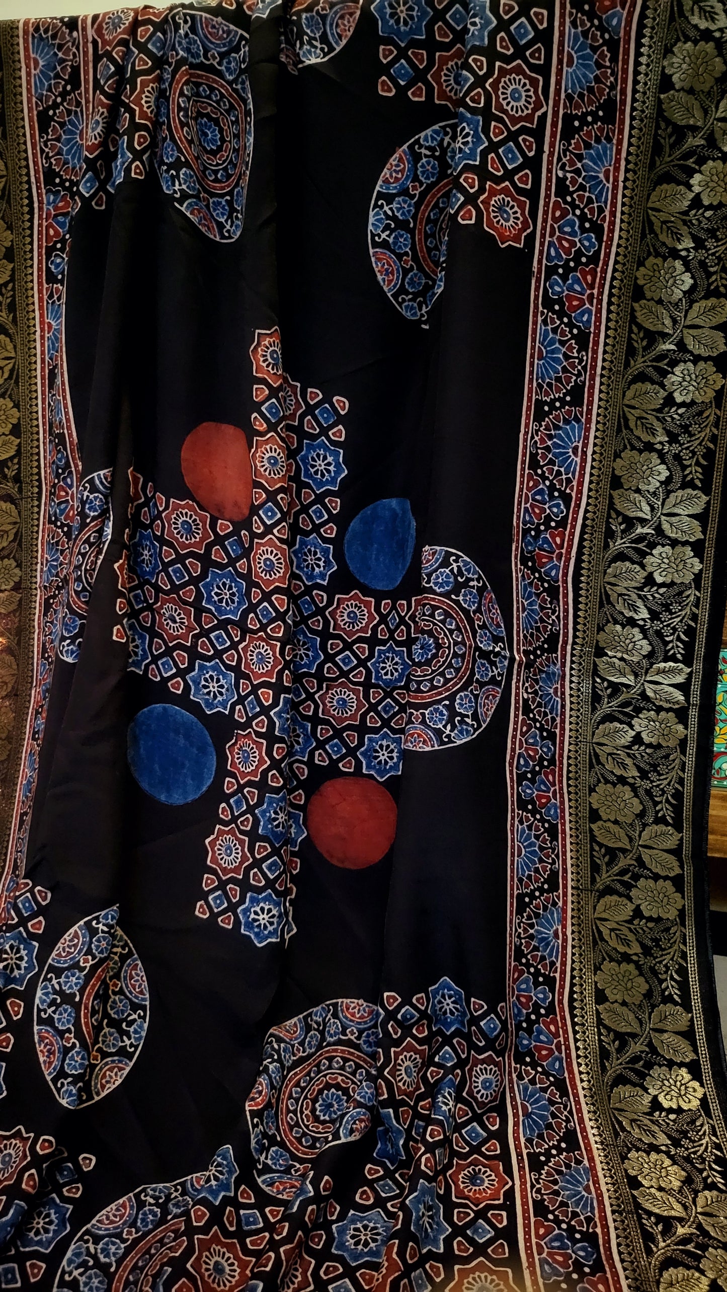 Ajrak silk Dupata