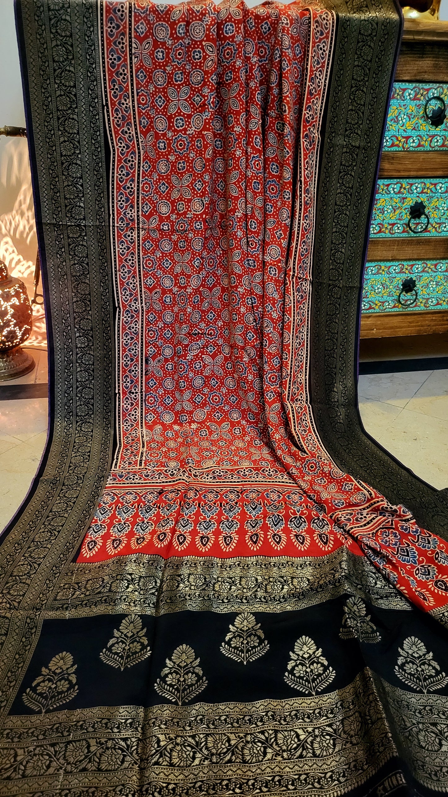 Ajrak silk Dupatta