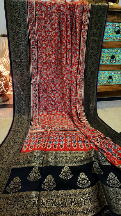 Ajrak silk Dupatta