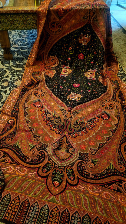 Luxury shawl : Silk kalamkar shawl