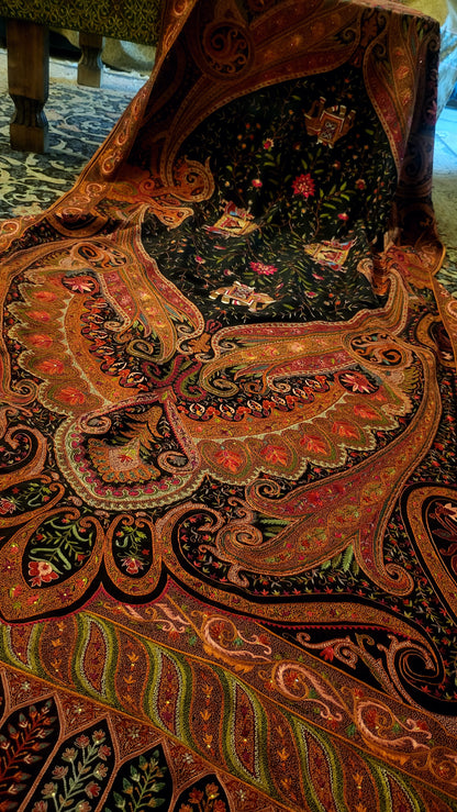 Luxury shawl : Silk kalamkar shawl