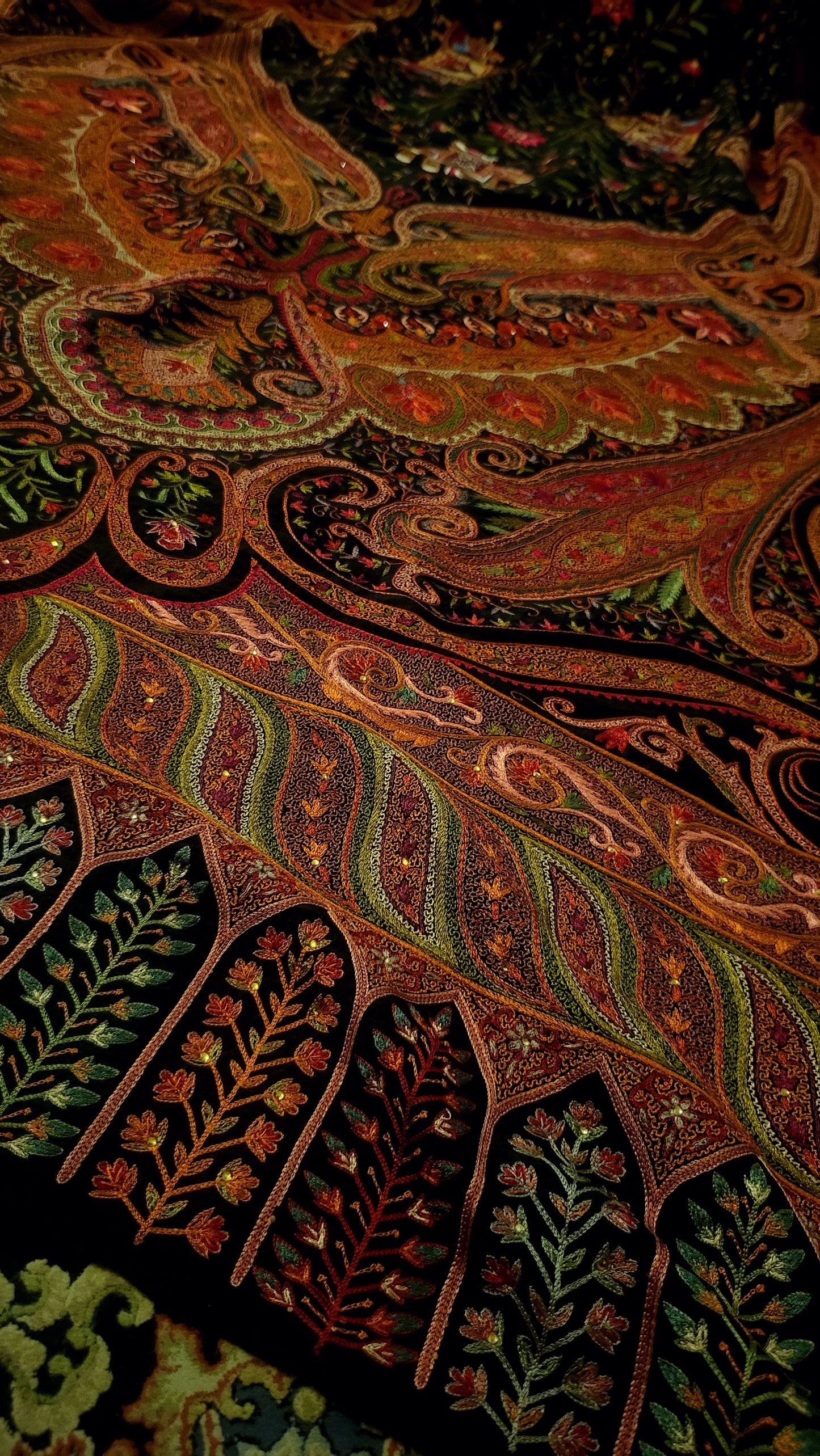 Luxury shawl : Silk kalamkar shawl