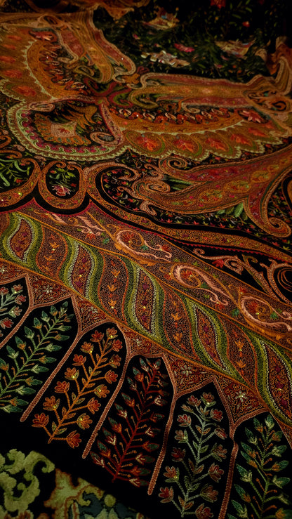 Luxury shawl : Silk kalamkar shawl